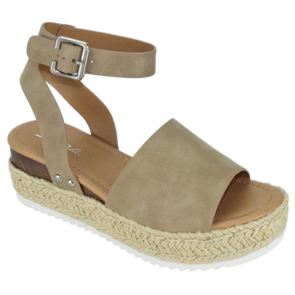 Women's Tan Espadrille Sandals